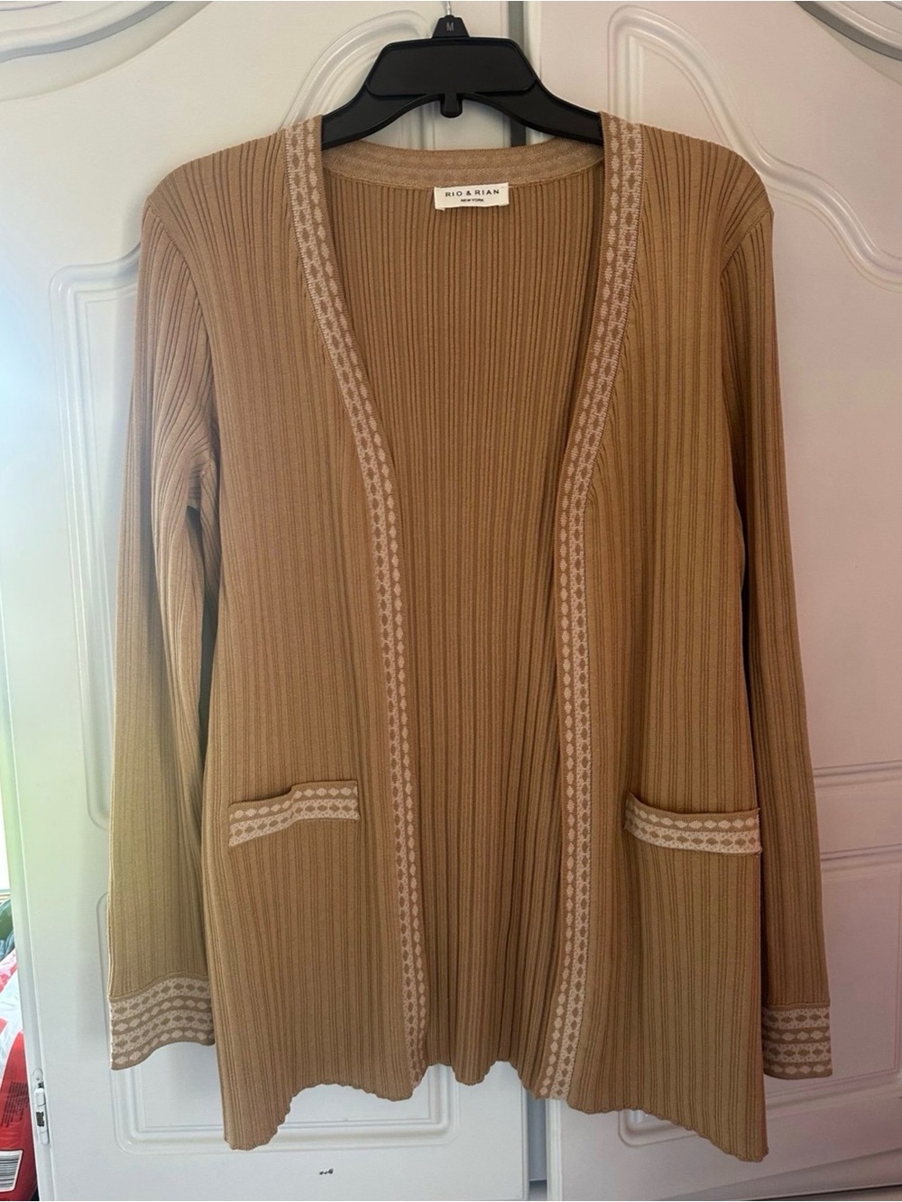 Rio & Rian Tan Ribbed Cardigan (Size M) – NWT